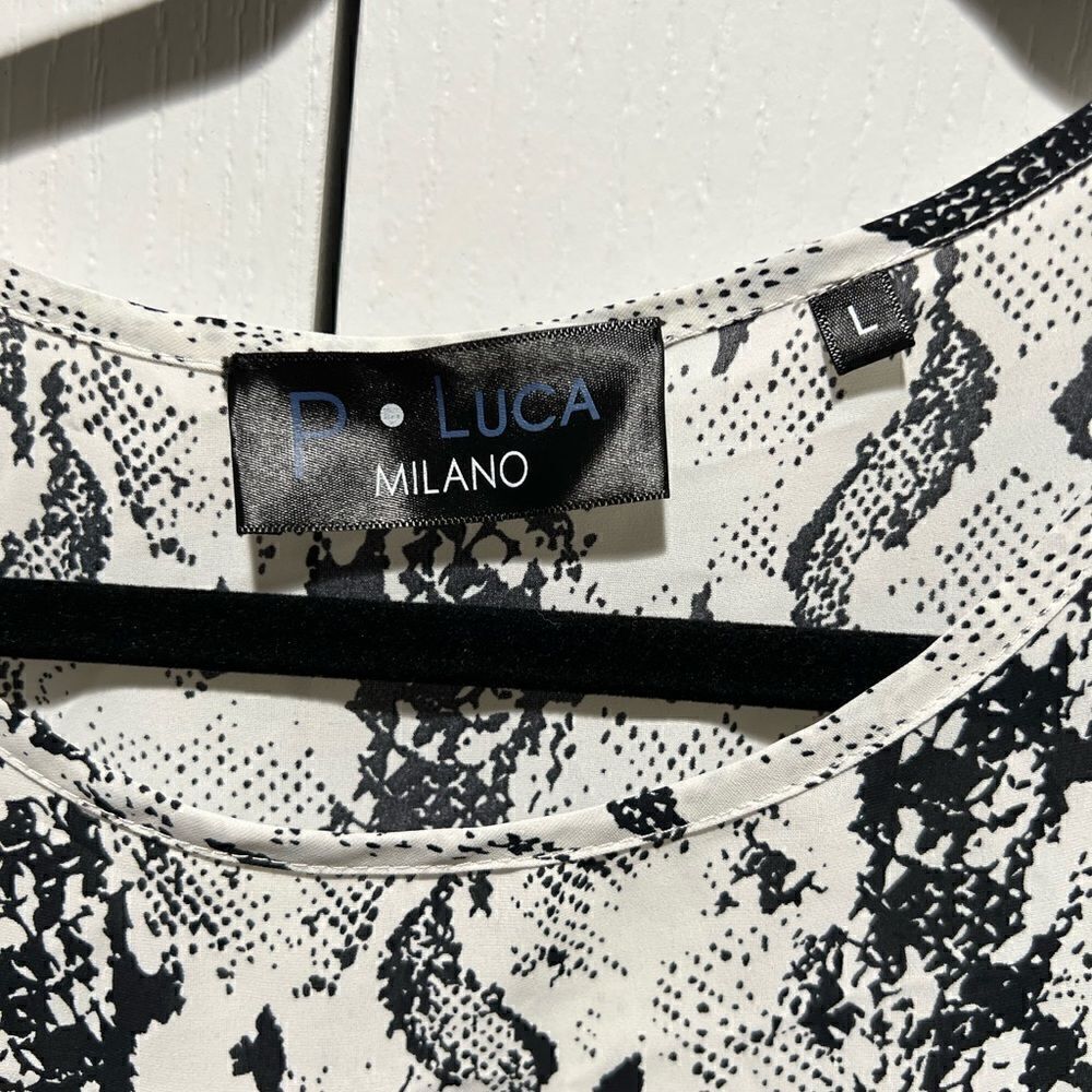 P..LUCA MILANO HI LOW ANIMAL PRINT TOP - Picture 3 of 5